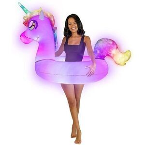 Poolcandy Unicorn Pool Tube Multi RGB Lighting Illuminated 42" Inflatable DSG2